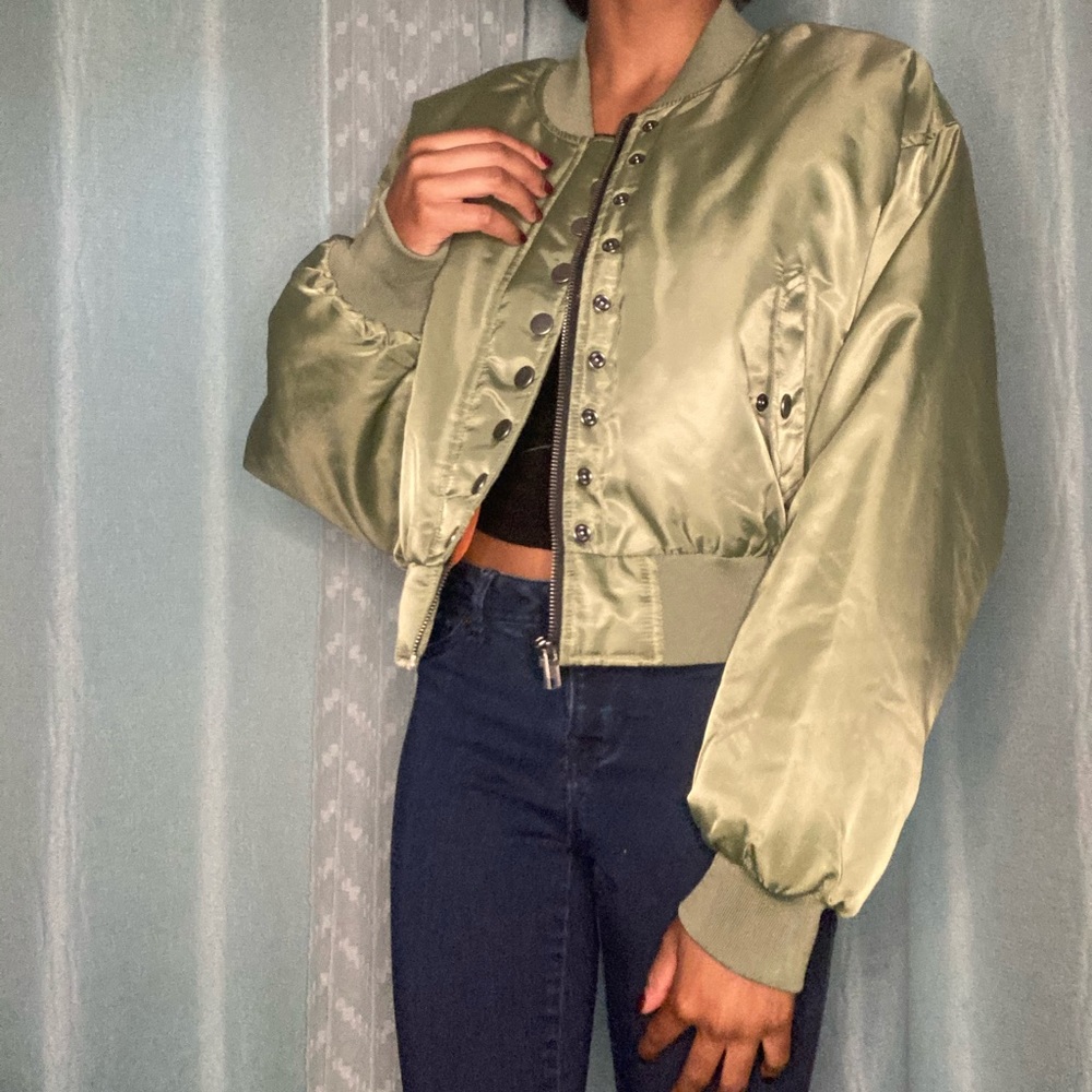Puffy bomber jacket